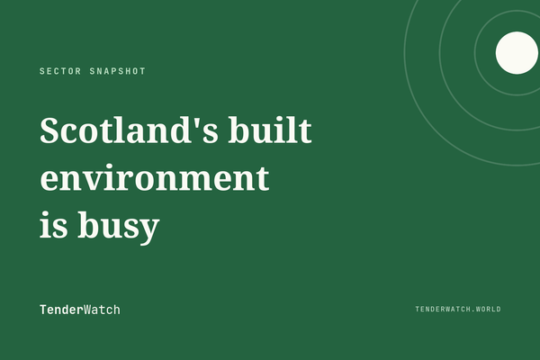 TenderWatch sector snapshot of construction and built environment tenders in Scotland