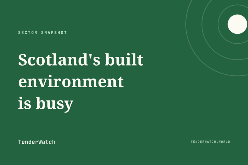 TenderWatch sector snapshot of construction and built environment tenders in Scotland